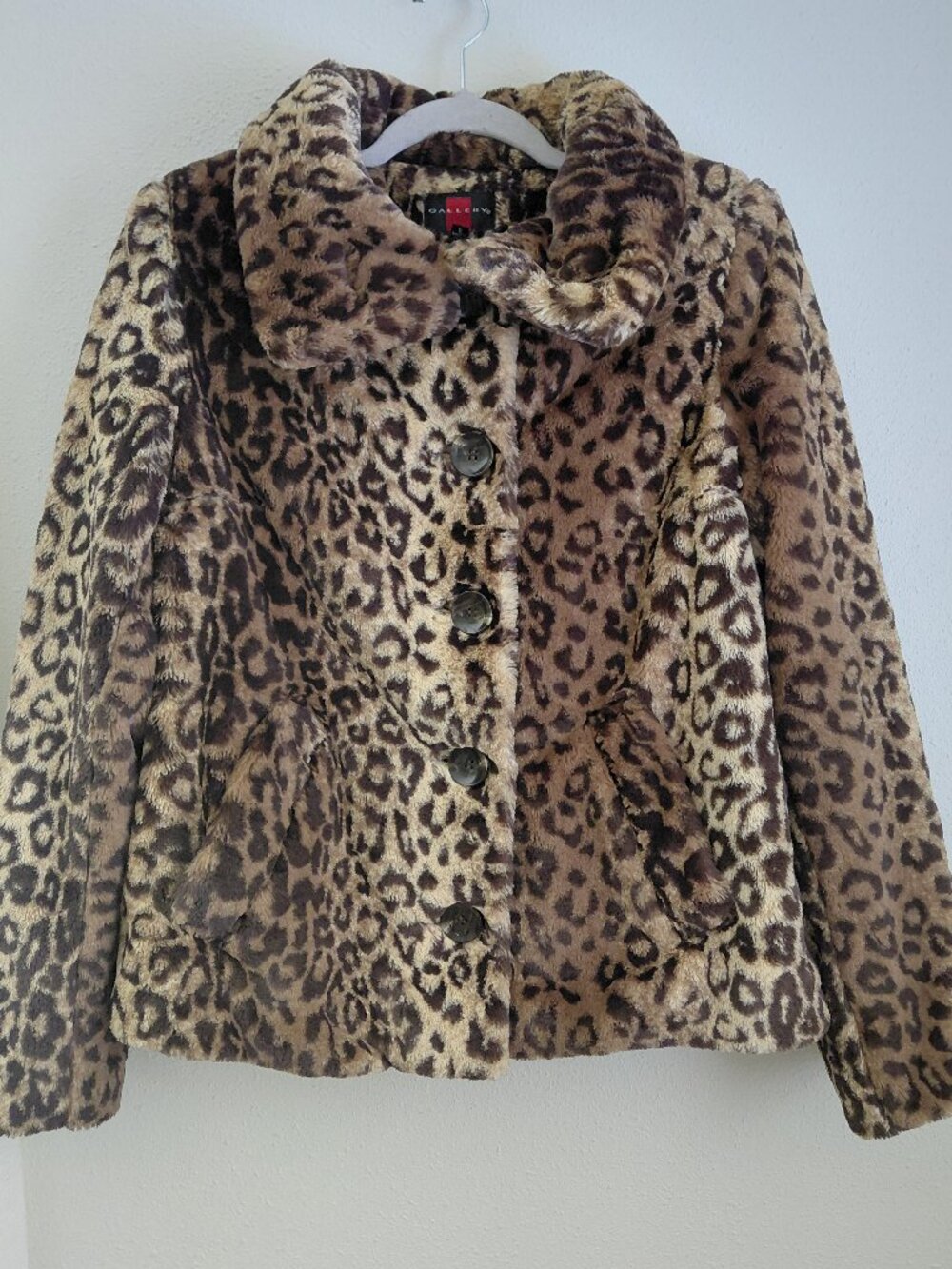 Gallery Cheetah Faux Fur Coat Small Soft Y2K Glam